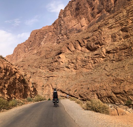 Cycling in the Todra Gorge