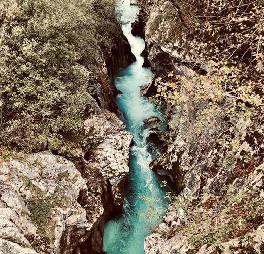 Socca river hiking trail in Slovenia